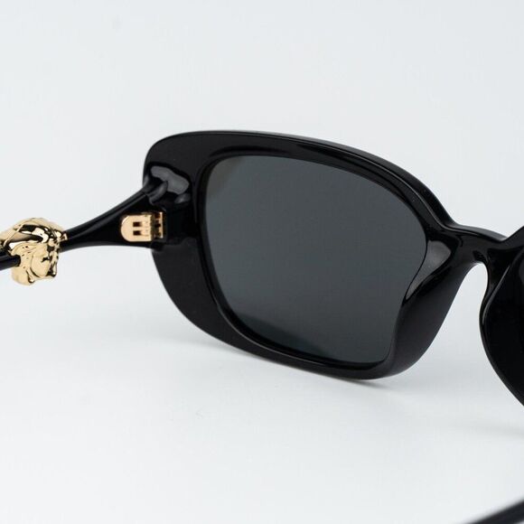 Versace Women Sunglasses Black Grey Rectangle VE4504D GB1/87 NEW AUTHENTIC main image 4